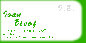 ivan bisof business card